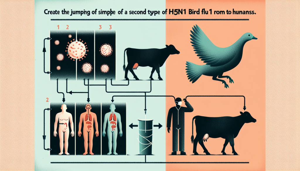 Nowy rodzaj wirusa H5N1 ptasiej grypy przeniósł się z bydła na ludzi.