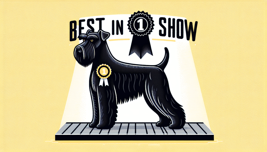 Gigantyczny sznaucer Monty wygrywa tytuł Najlepszego w Show.
